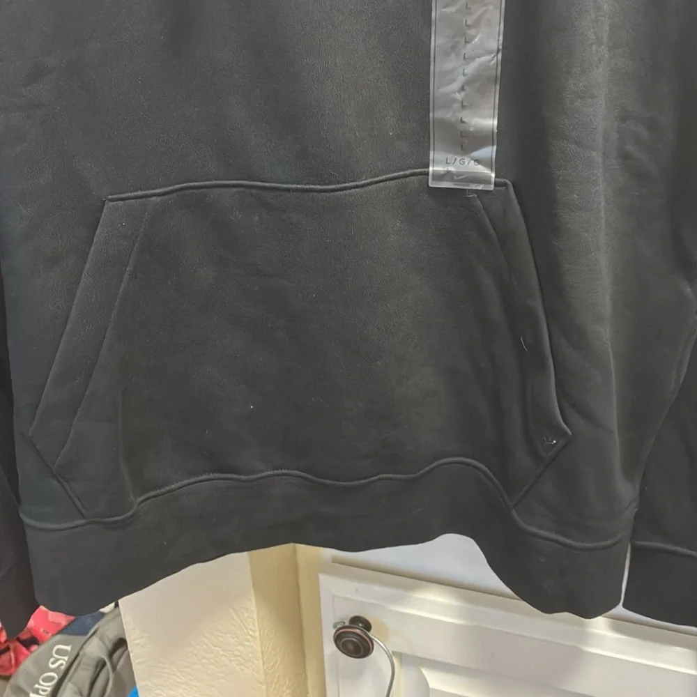 Nike Black hooded sweatshirt with white logo NWT - Picture 4 of 12